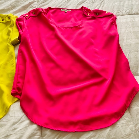 Two Speed Limit Women’s Blouses (Pink and Yellow) - Picture 4 of 5